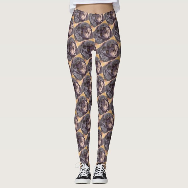 SVART COCK-A-POO BLANDNING FÖR CUTIE LEGGINGS (Framsida)