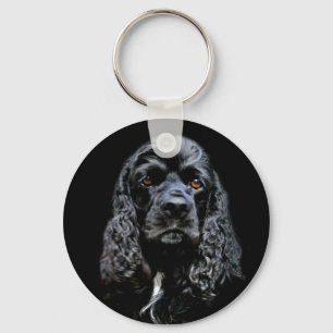 Svart cockerspanielSpaniel Nyckelring