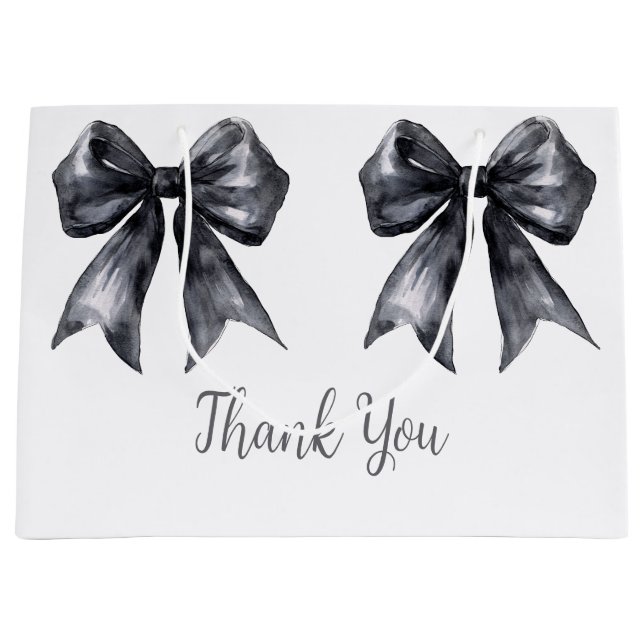 Svart Coquette Bow Baby Shower (Framsidan)