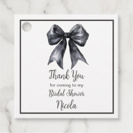 Svart Coquette Bow Bröllopsfest Gåvor Etiketter