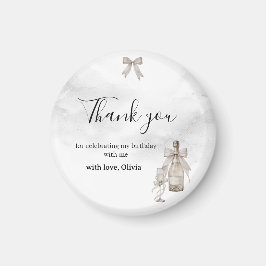 Svart Coquette Minimalistisk Elegant 50-årsdag Magnet