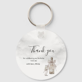 Svart Coquette Minimalistisk Elegant 50-årsdag Nyckelring