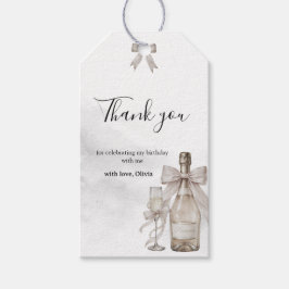 Svart Coquette Minimalistisk Elegant 50-årsdag Presentetikett