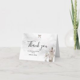 Svart Coquette Minimalistisk Elegant 50-årsdag Tack Kort