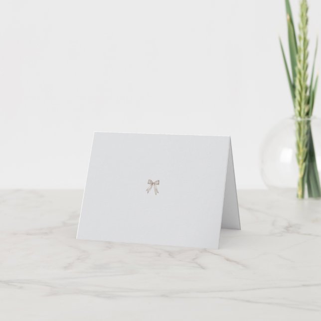 Svart Coquette Minimalistisk Elegant 50-årsdag Tack Kort (Baksida)