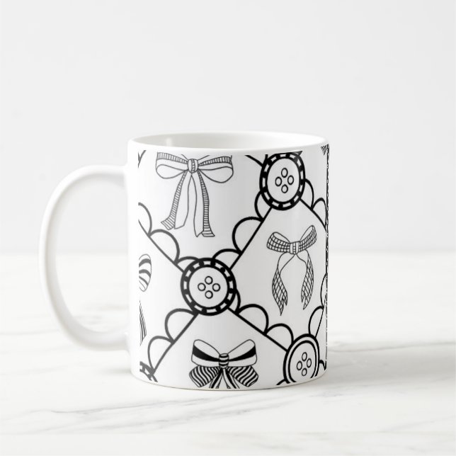 Svart Coquette-smycke Kaffemugg (Vänster)