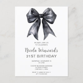 Svart Coquettebåge Födelsedagsfest Vykort