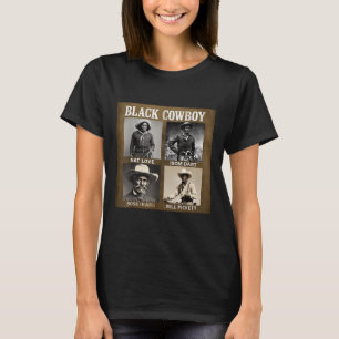 Svart Cowboy Western Rodeo Melanin Svart Historia T Shirt