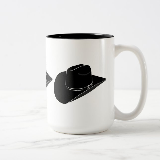 Svart cowboykaffe mugg (Höger)