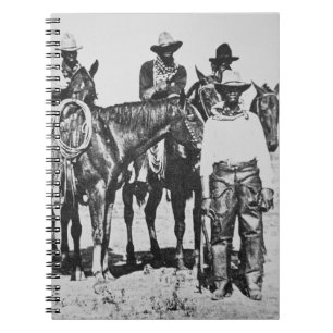 Svart Cowboys på Bonham, Texas, c.1890 Anteckningsbok Med Spiral