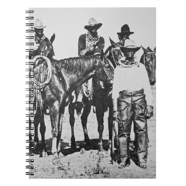 Svart Cowboys på Bonham, Texas, c.1890 Anteckningsbok Med Spiral (Framsidan)