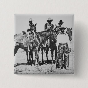 Svart Cowboys på Bonham, Texas, c.1890 Knapp