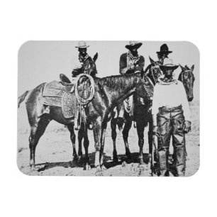 Svart Cowboys på Bonham, Texas, c.1890 Magnet