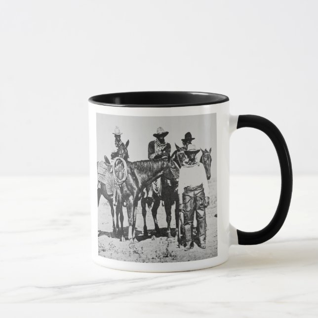 Svart Cowboys på Bonham, Texas, c.1890 Mugg (Höger)