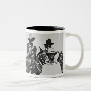 Svart Cowboys på Bonham, Texas, c.1890 Två-Tonad Mugg