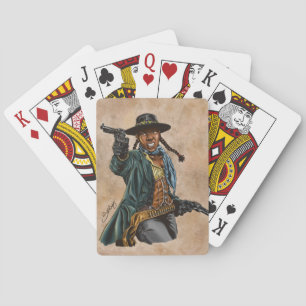 Svart cowgirl casinokort