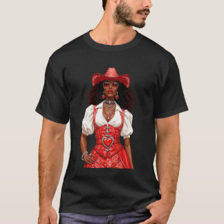 Svart Cowgirl Melanin T Shirt