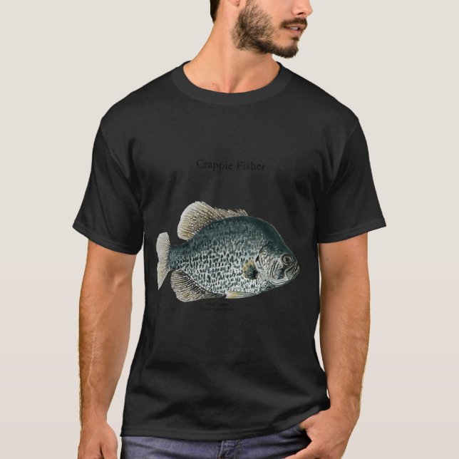 Svart Crappie-målning från sjö T Shirt (Framsida)