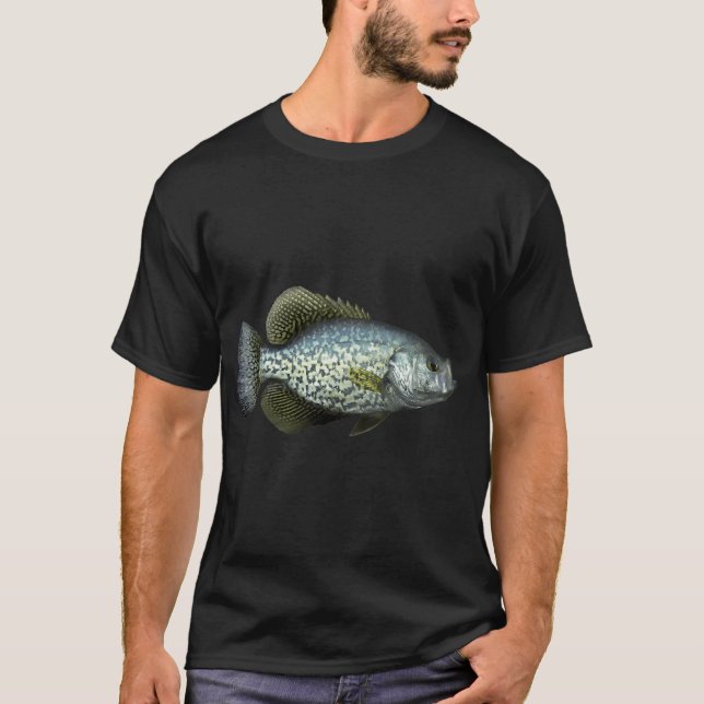 Svart crappie t shirt (Framsida)