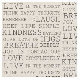 Svart Cream - inspirationstecken Tyg