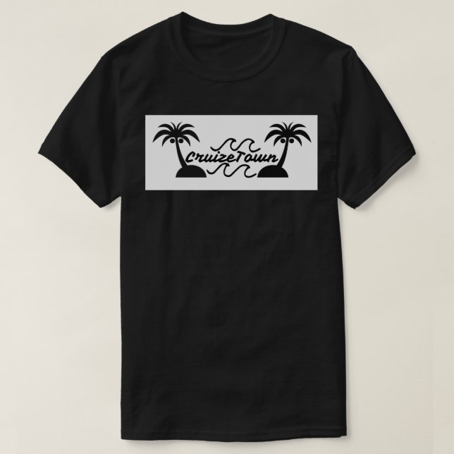 Svart CruizeTown T-tröja T Shirt (Design framsida)