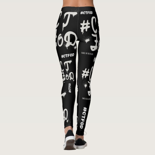 Svart #CTFOD-spreyfärg Leggings (Baksida)