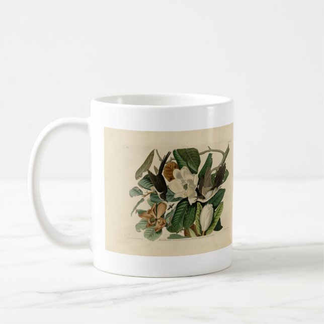 Svart Cuckoo - Audubon's Birds of America Kaffemugg (Vänster)