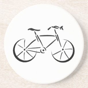 Svart cykel underlägg sandsten