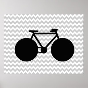 Svart cykeldekaler och chevron poster