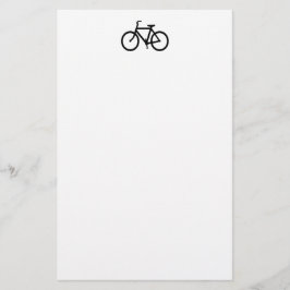 Svart cykelrutt brevpapper