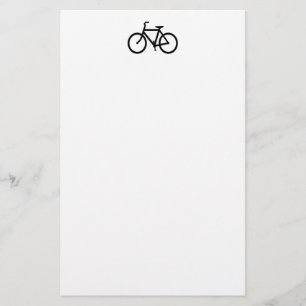 Svart cykelrutt brevpapper