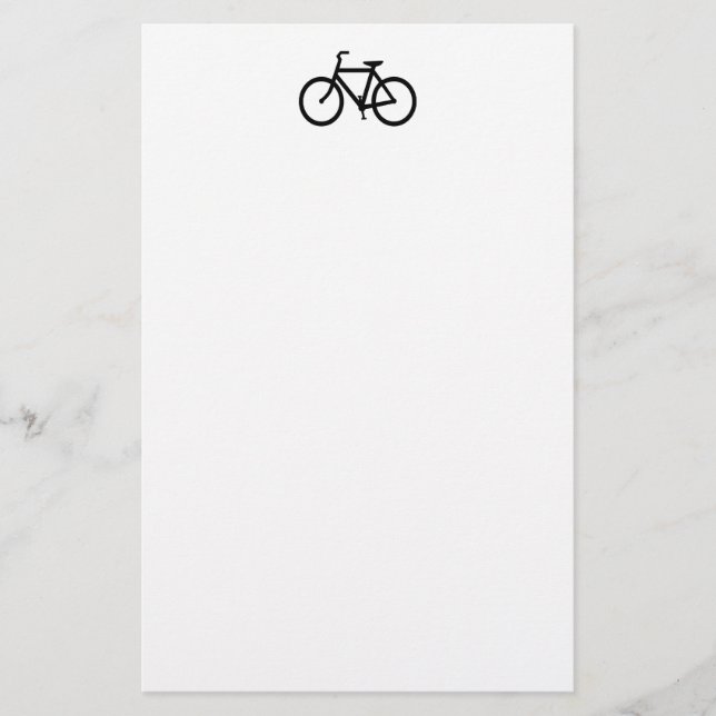 Svart cykelrutt brevpapper (Framsida)