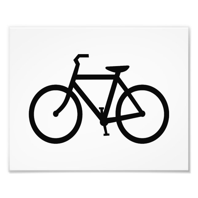Svart cykelrutt fototryck (Framsidan)