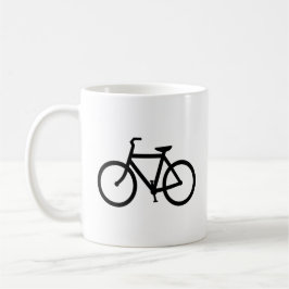 Svart cykelrutt kaffemugg
