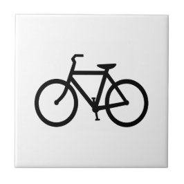 Svart cykelrutt kakelplatta
