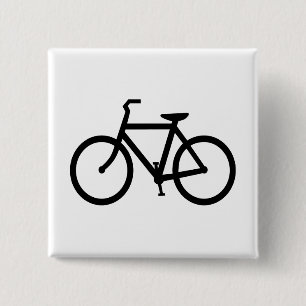 Svart cykelrutt knapp