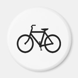 Svart cykelrutt magnet
