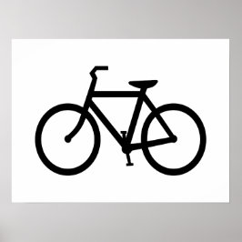 Svart cykelrutt poster