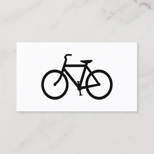 Svart cykelrutt visitkort (Framsida)