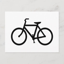 Svart cykelrutt vykort