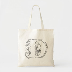 Svart "D" Design Tote Bag Tygkasse