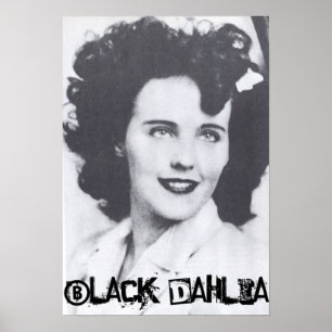 Svart Dahlia Poster