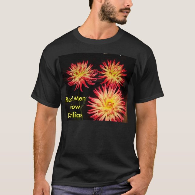 Svart DahliaT-tröja Tee Shirt (Framsida)