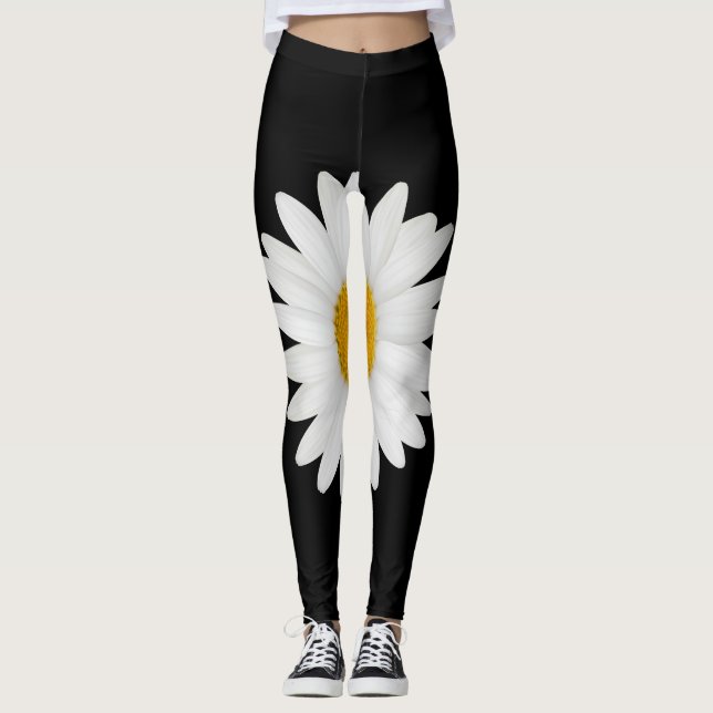 Svart Daisy Leggings (Framsida)