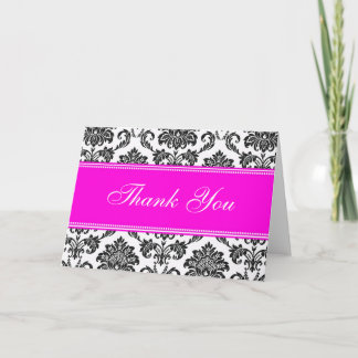 Svart Damask - tackkort