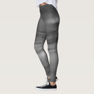 Svart damasker för dans för grå färgvitabstrakt leggings