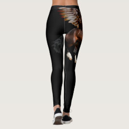 Svart damasker med fjärden Pegasus Leggings
