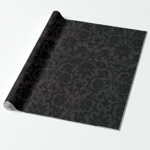 Svart damastast design presentpapper