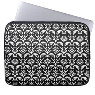 Svart damastast laptop sleeve för trendig & för