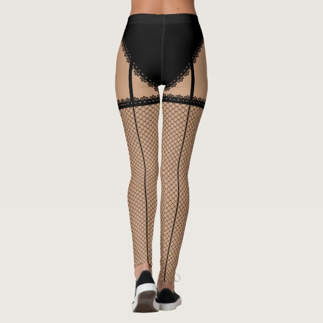 Svart damunderkläder (klippt fransk) leggings (Baksida)